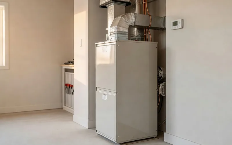 Heating service scope; abstract or generic visuals only, no fake customer photos.